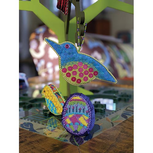 Polka Dot Bird & egg w/ SG by Ruth Schmuff