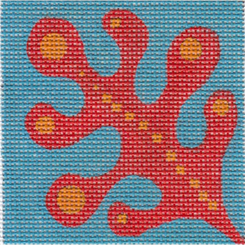 3in Square Insert · Red Oak Leaf