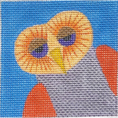 3in Square Insert · Peach Owl