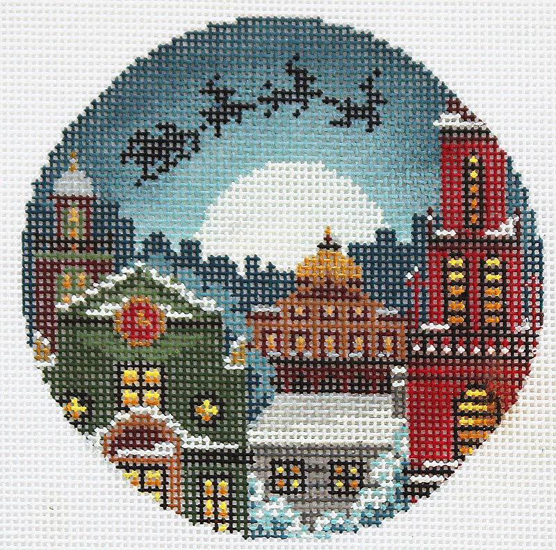 Abigail Cecile · Santa Over Boston Ornament
