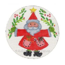 Santa Garland · 4" Round