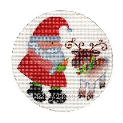 Santa Feeding · 4" Round
