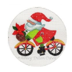Santa's Biking · 4" Round