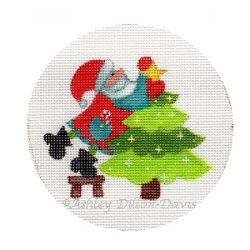 Santa Tree Topper Star · 4" Round