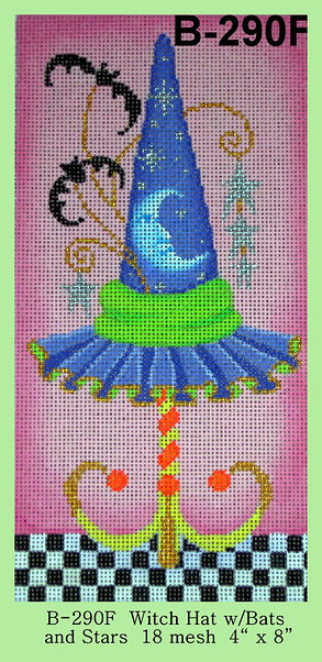 Witch Hat W/ Bats And Stars