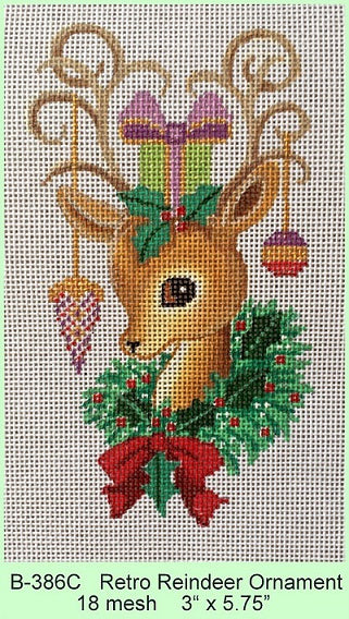 Retro Reindeer Ornament