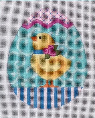 Chick W/ Pink Roses Egg