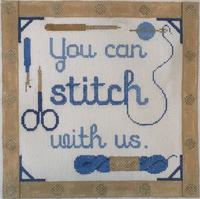 You can stitch with us Blue