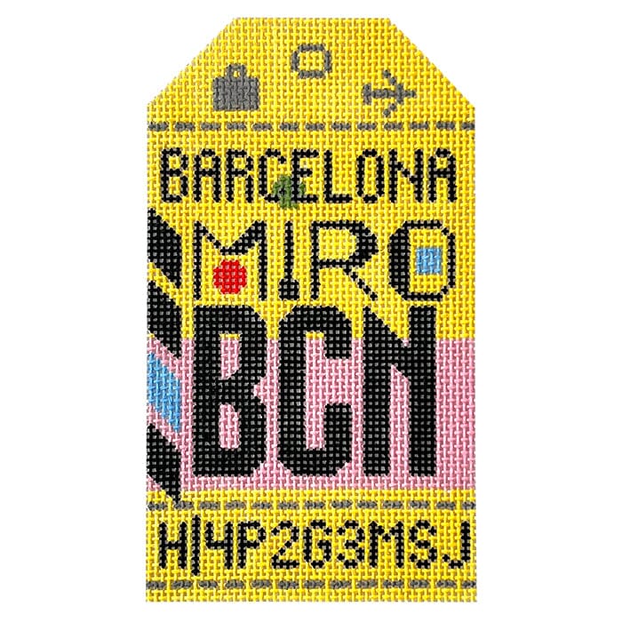 Retro Travel Tag · Barcelona