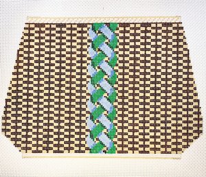 Large Nantucket Basket with Rope Blue