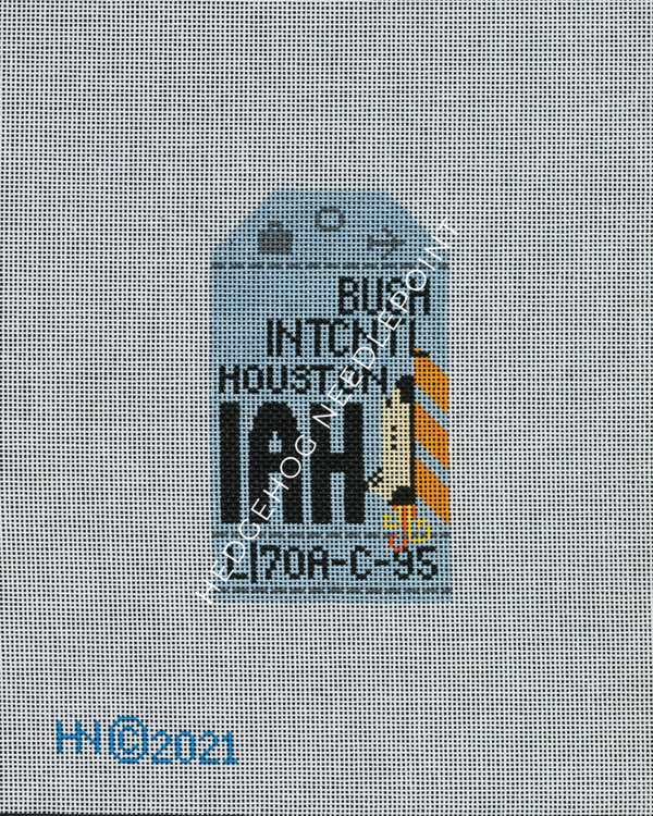 Retro Travel Tag · Houston