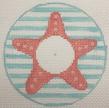 Starfish Monogram Round