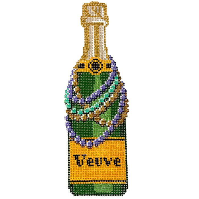 Veuve Bottle - Mardi Gras Beads