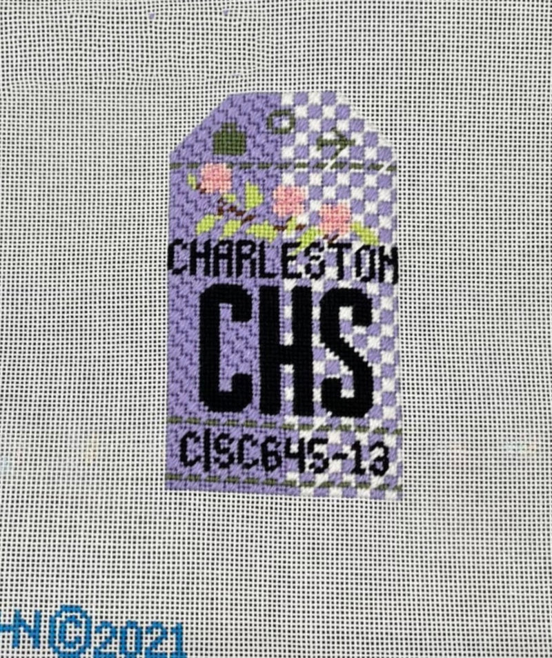 Retro Travel Tag · Charleston