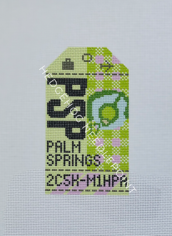 Retro Travel Tag · Palm Springs