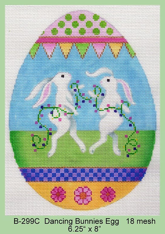 Large Egg W/ Dancing Bunnies