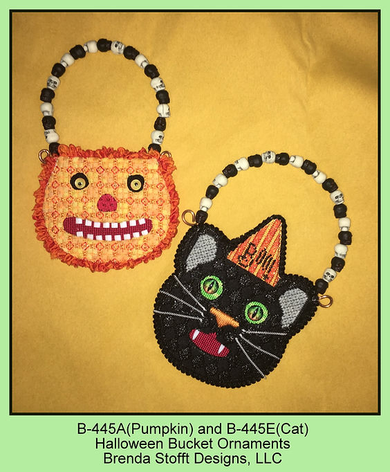 Halloween Bucket Ornament - Cat