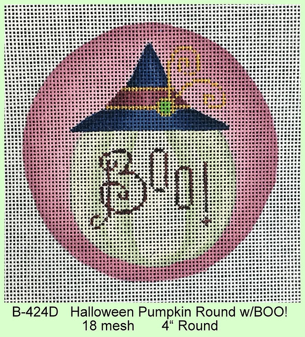 Halloween Pumpkin Round W/ Boo!