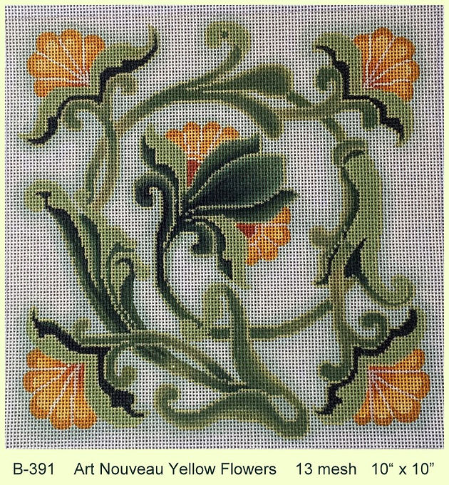 Art Nouveau Yellow Flowers