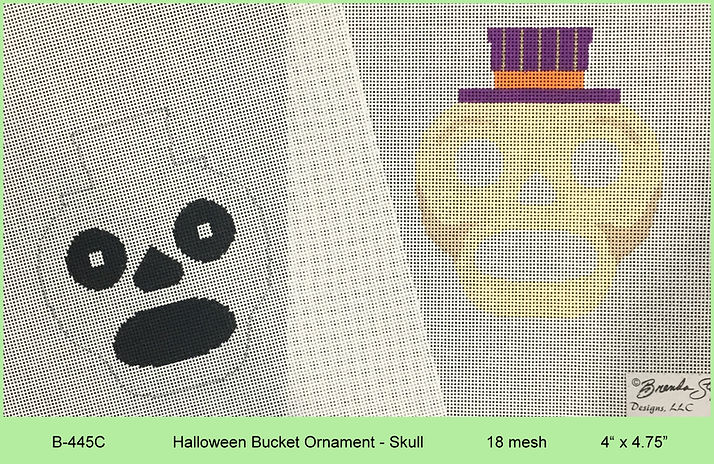 Halloween Bucket Ornament - Skull