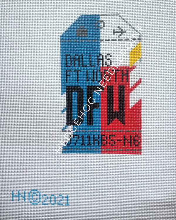 Retro Travel Tag · Dallas Fort Worth