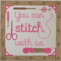 You can stitch with us Pink