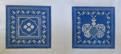 N's Bee Coasters - Wedgewood & White