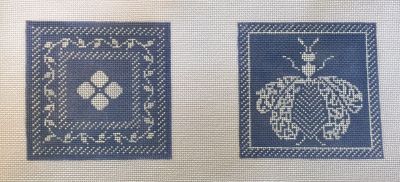 N's Bee Coasters - Wedgewood & White