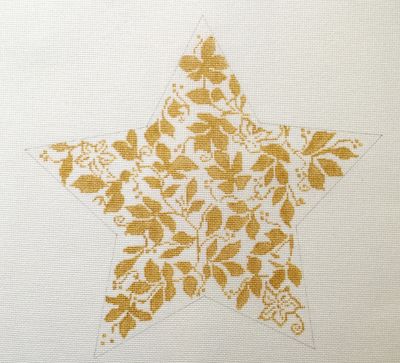 11" Teri's Brocade Star - gold