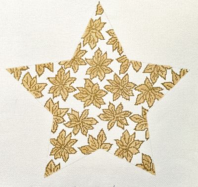 10" Poinsettia Star -gold