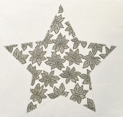 10" Poinsettia Star - silver