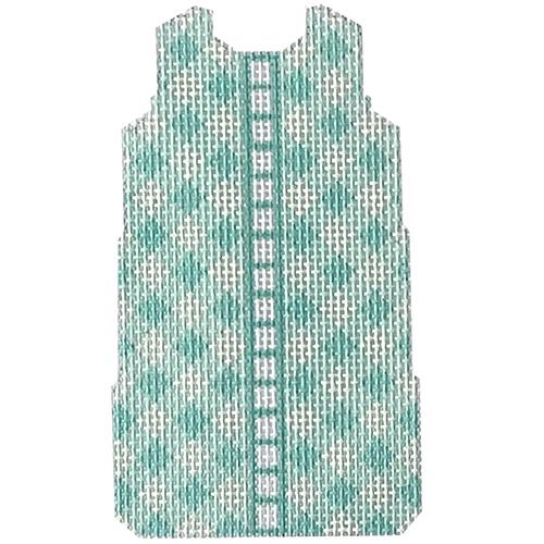 Aqua Gingham Mini Shift