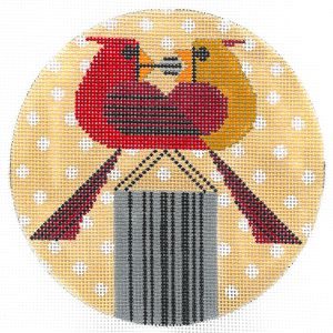 Red Bird Romance Ornament