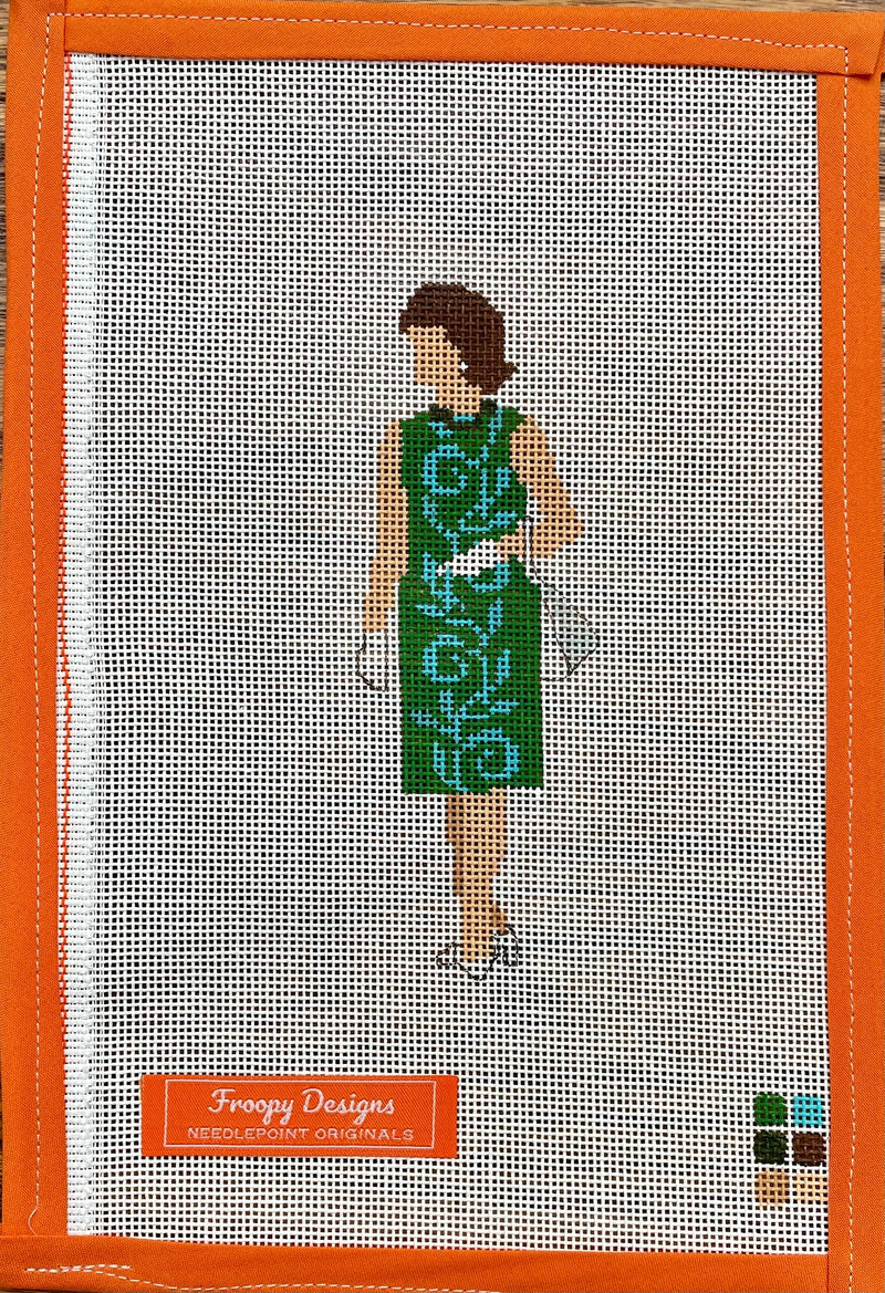 Jackie in Green & Blue