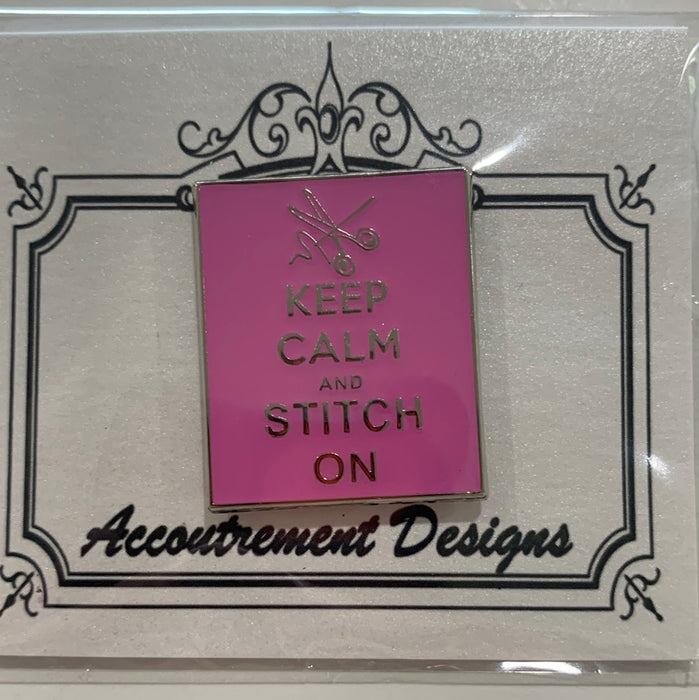 Keep Calm and Stitch On - Pink - Needleminder