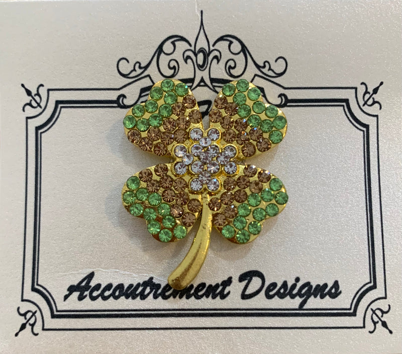 Single Shamrock - Rhinestone Needleminder