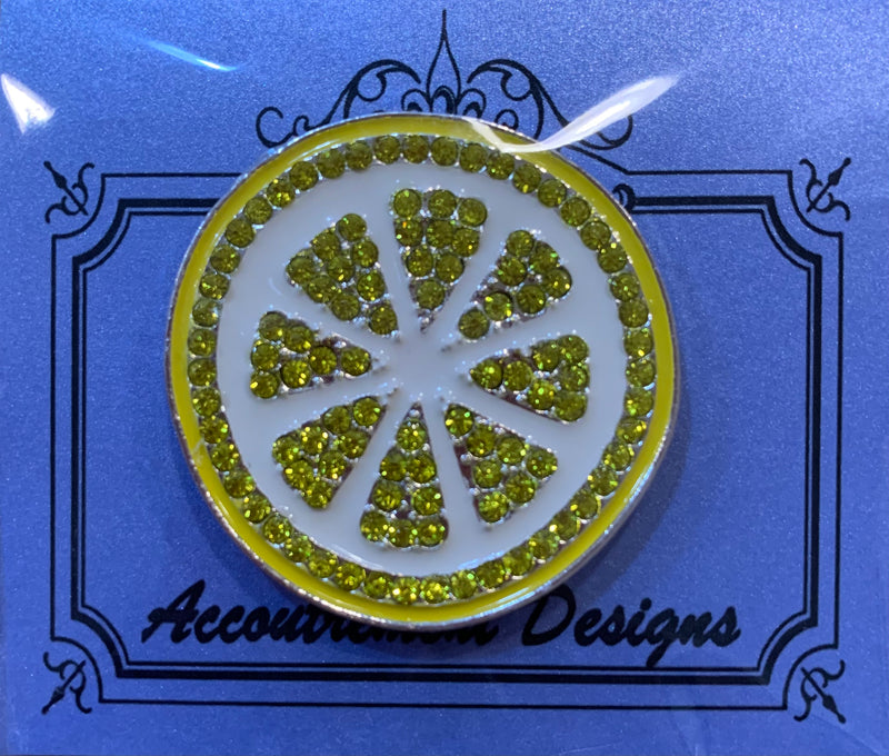 Lemon Slice - Rhinestone Needleminder
