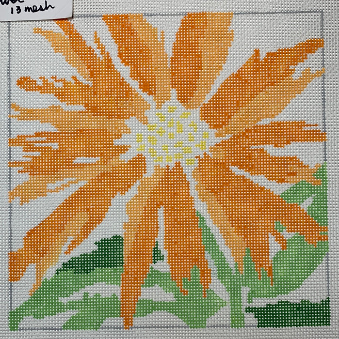 Stitch Guide for Medium Orange Splash Flower