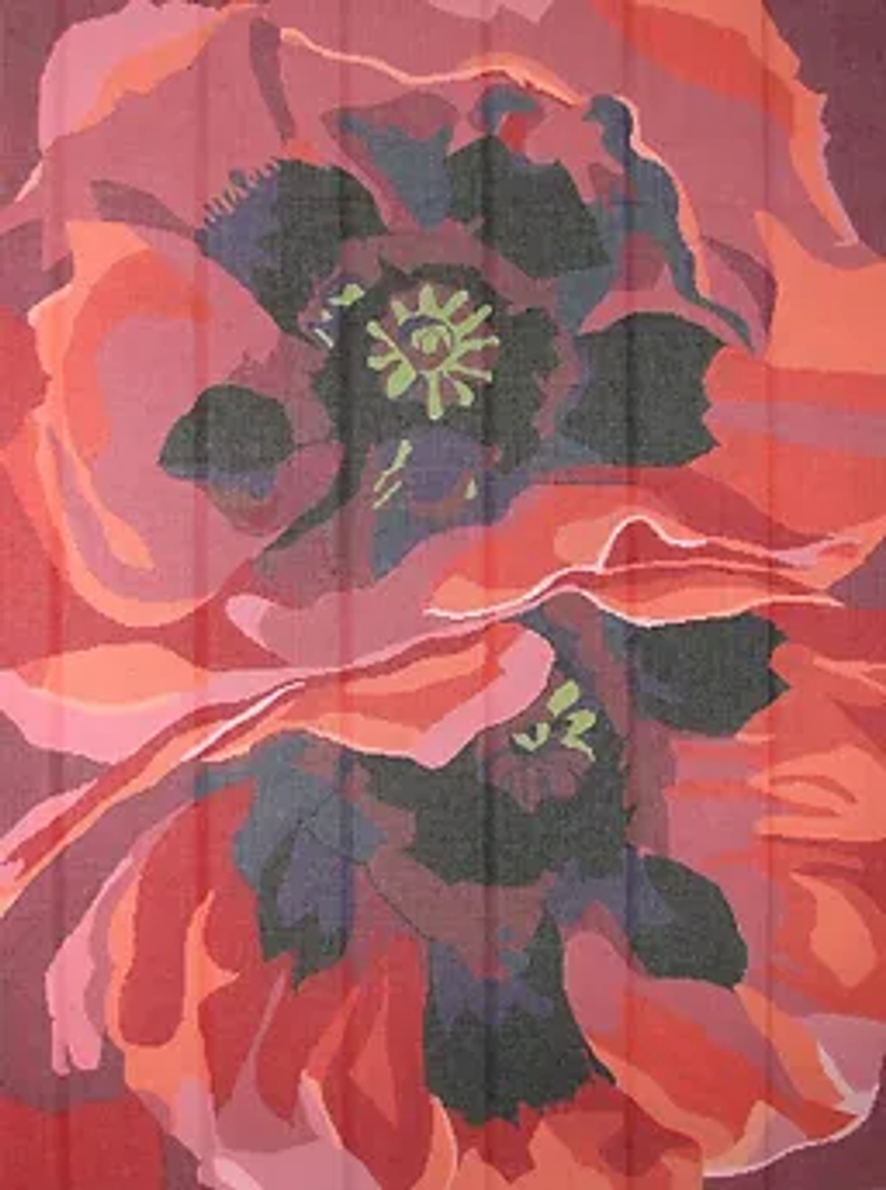 Oriental Poppy Rug