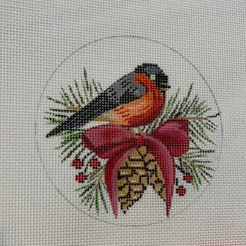 Christmas Chickadee & Pinecone Ornament