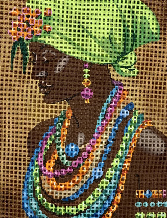 Bejeweled Lady on 13 Mesh