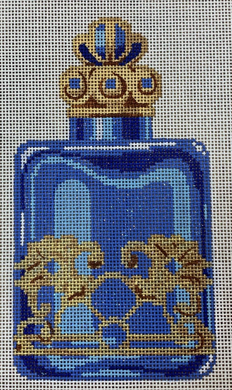 Blue and Gold Perfume Bottle