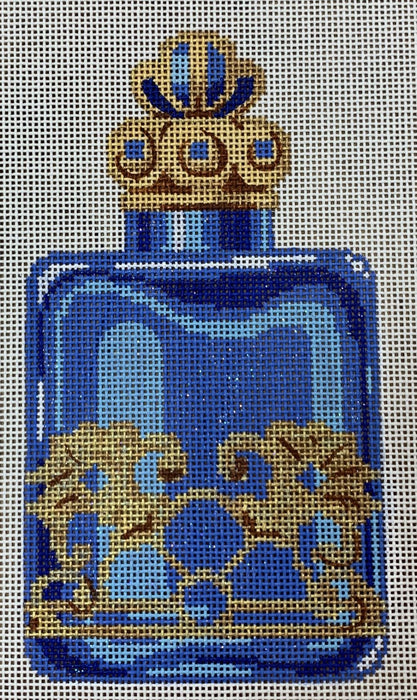 Blue and Gold Perfume Bottle