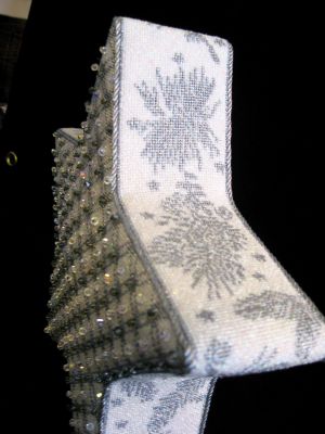 Pine Bough and Stars Gusset - Silver