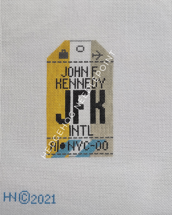 Retro Travel Tag · JFK New York