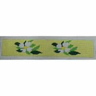 Key Fob - White Dogwood on Yellow