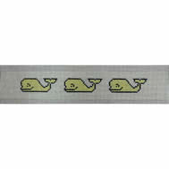 Key Fob - 3 Happy Yellow Whales