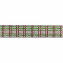 pink and green plaid - key fob
