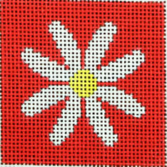 Daisy on Red 2.25 x 2.25 insert