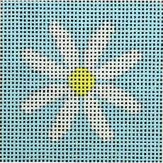 Daisy on Light Blue 2.25 x 2.25